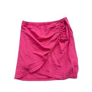 LNA Clothing Pink Ruched Wrap Mini Skirt Women’s Size L Made in USA